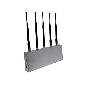 6W Wifi + 2G + 3G Cell Phone Signal Jammer With 5 Antennas