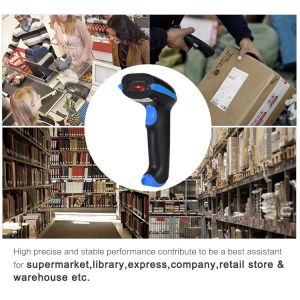 Laser Handheld 1D Barcode Scanner Reader 2.4G Wireless YHD-5700LW