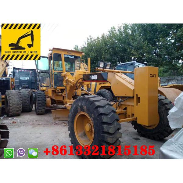 Yellow Color 123KW Power Used Caterpillar Grader 140K Good Condition For Farm