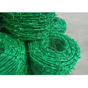Silver Zinc Coated Barbed Wire , Galvanized Razor Wire High Strength