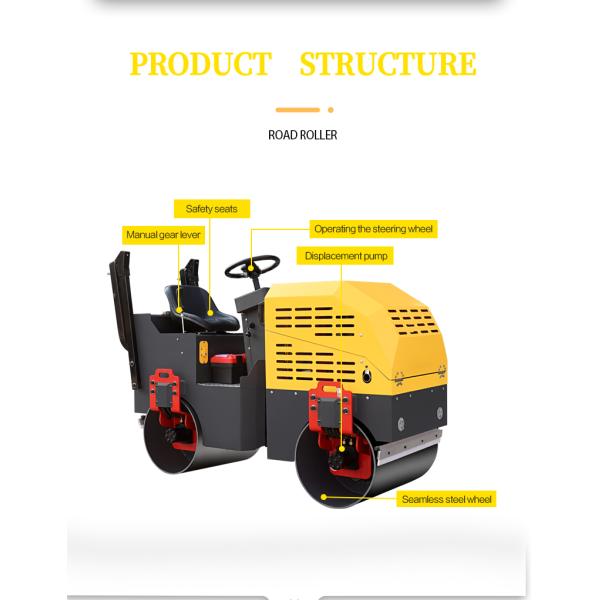 Mini Road Roller Construction Machine High Operating Efficiency for Fast Construction