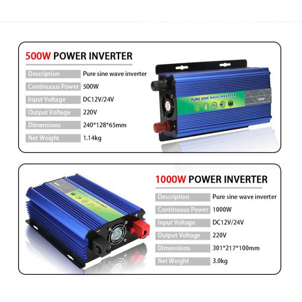 2000W 12V 24V Pure Sine Wave Power Inverter 48V DC To AC 110V 220V