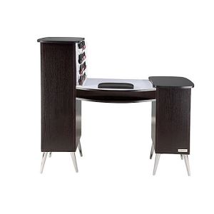 Custom Beauty Salon Manicure Tables 110cm Width With 2 Storage Drawers