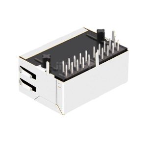 LPJGF26926CNL 1x2 Port RJ45 MagJacks 100/1000 Base-T Tab Down Without LED