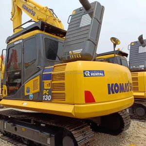 Shanghai good used excavator Komatsu PC130 with 13000 KG weight and 48 kw power