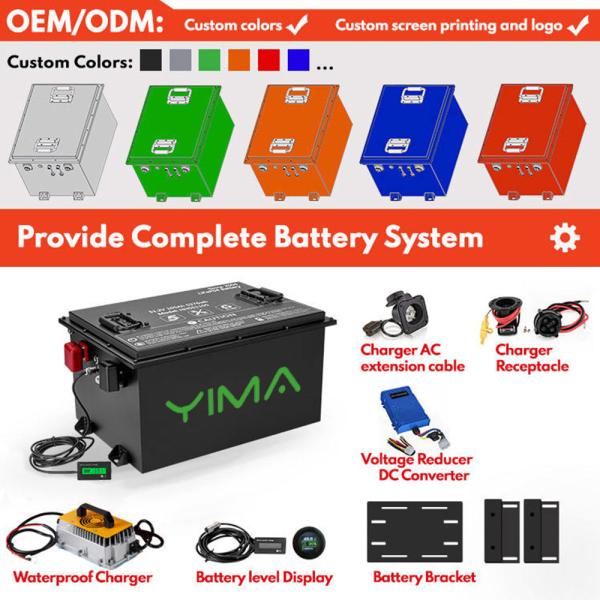 36ah 80ah 48 Volt Lithium Golf Cart Batteries Long Service Life