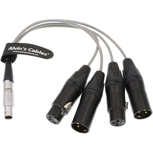 Quality Alvin's Cables Breakout Audio Input Output Cable For Atomos Shogun Monitor Recorder 10 Pin Male To 4 XLR 3 Pin for sale