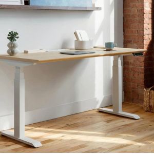 Wholesale Custom Brown Two Motor Hospital Sit Standing Laptop Table for Office Work Study from china suppliers