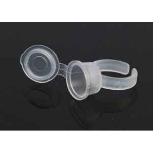 Transparent Flip Anti Oxidation Microblading Ink Cup Ring With Cover