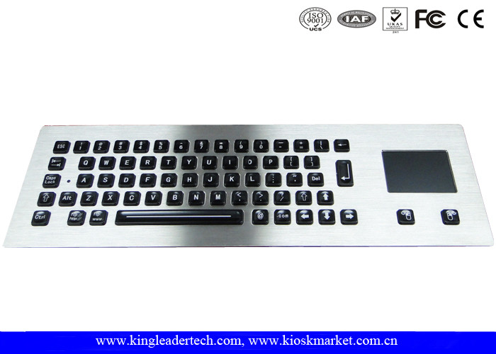 Illuminated industrial pc keyboard with integrated Touchpad , ruggedized