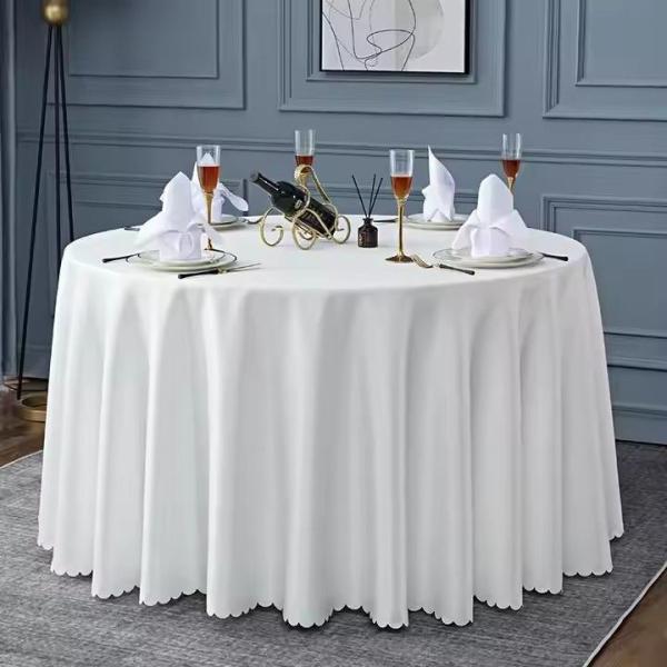 Waterproof Round Table Covers Round Polyester Tablecloths For Restaurant