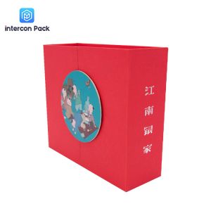 ISO9001 Folding Packaging Boxes Offset Printing 120G Red Cardboard paper