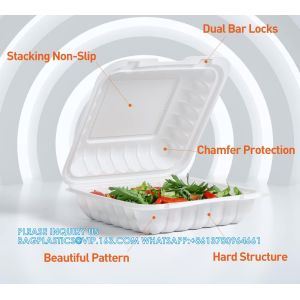 Clamshell Food Containers, Shrink Wrap 50 Pack 9 X 6 Inch 28 OZ Plastic Hinged