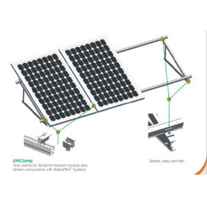 China AL 6005-T5 Flat Roof Solar Panel Racking Systems With Tripod Construction on sale