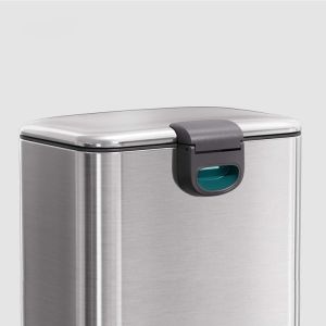 2 Division Stainless Steel Pedal Bin Household Trash Can for Stylish and