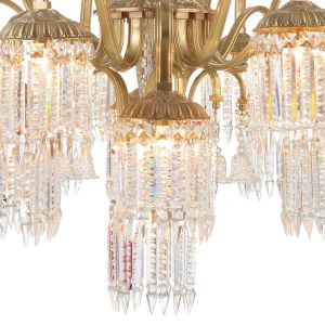 Antique brass and crystal chandelier Lamp Fixtures 23 Lights (WH-PC-07）