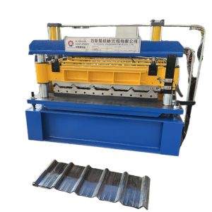 0.3mm-0.8mm Thickness Trapezoidal Covermax Roof Tile Roll Forming Machine