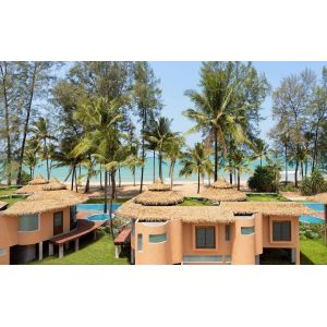 Grey PVC Material Component Simulation Thatched Roof Plastic Tile for Garden