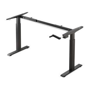 Customized Manual Height Adjustable Wooden Hand Crank Gaming Desk for Living