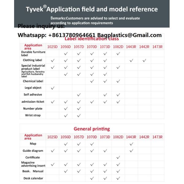 Dupont Paper Dupont Paper Roll Tyvek Paper Tyvek Paper Roll Hypak Paper Hypack Paper Roll Dulai Paper Dulai Paper Roll A4 Paper Waterproof Paper