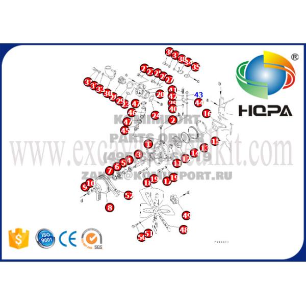 6138-61-1400 6138-61-1401 Cooling System Water Pump Assy's for WA350 PC400-1 6D110