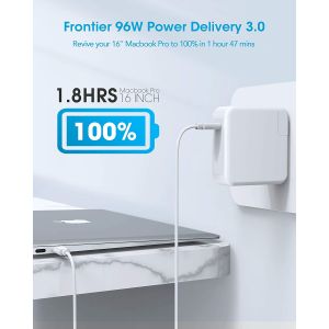 96W USB C PD Charger For MacBook Pro 13 15 16 Inch 2020 2019 2018
