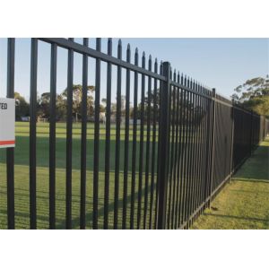 2.1mx2.4m powder coating black garrison fence
