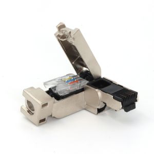 Field Wireable RJ45 Connector Angled 4 Pin