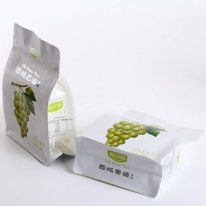 biodegradable matte finish customize stand up pouch bag with zipper