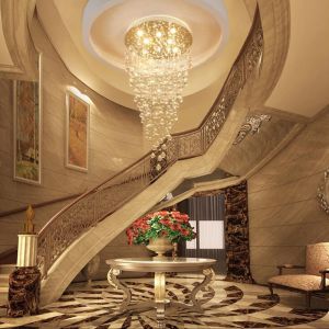 Modern Led K9 crystal chandelier lamp round lamp crystal glass chandelier light