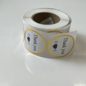 Custom Printing Vinyl Circle Label Sticker Roll Adhesive Waterproof