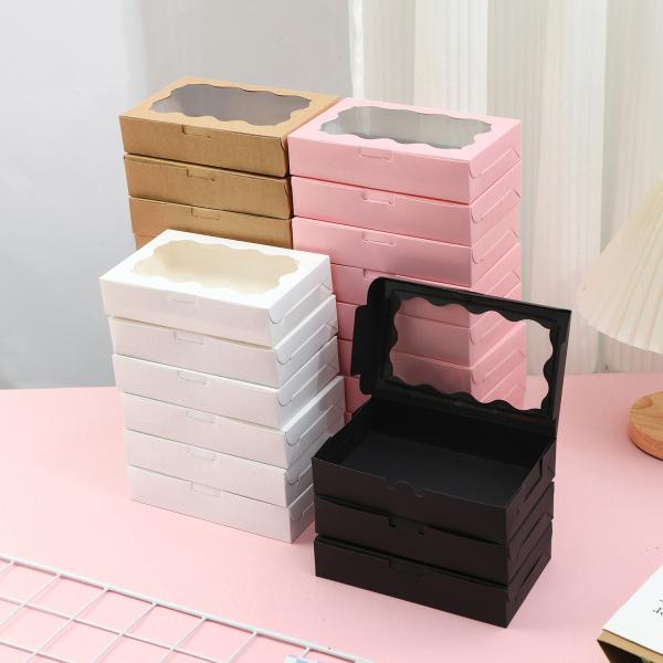 Custom White Cardboard Window Gift Box for Wedding Cake Packaging