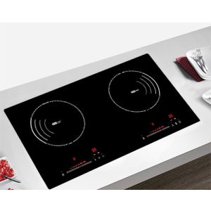 4000W 4 Side Bevel Dual Induction Cooker With GS CE ROHS Certificate