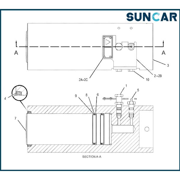 C.A.T CA7Y1866 7Y-1866 7Y1866 Track Adjuster Seal Kit For Excavator[ 325D FM, 325D FM LL, 330, 330 FM L, 330B L,and more]