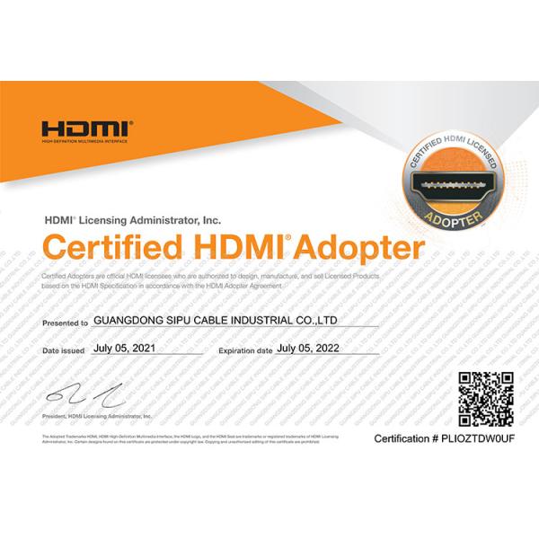 1.5meter High Speed 4k HDMI Cable With Gold Connector CCS Material