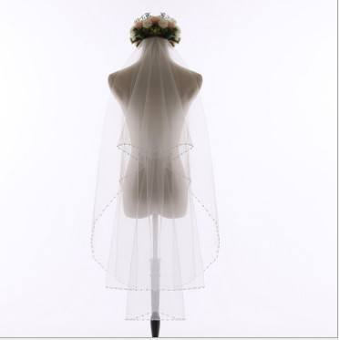 Factory direct wholesale bridal veil short double light yarn soft fingertip
