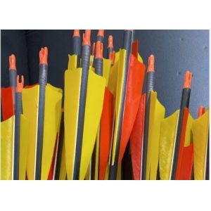 Wholesale 2/3/4/5&quot; Parabolic And Shield shapeTurkey Feathers Fletched Id .245&quot;(6.2mm) Spine 300/400/500/600/700 Carbon Arrows from china suppliers