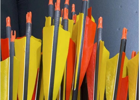 2/3/4/5" Parabolic And Shield shapeTurkey Feathers Fletched Id .245"(6.2mm)