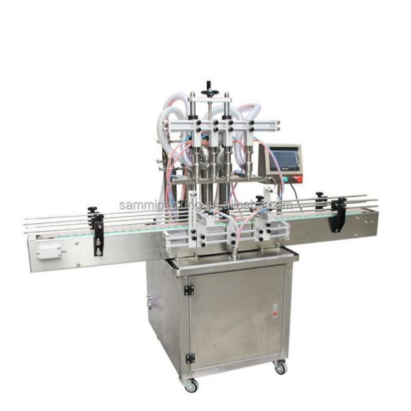 New 4-Nozzle Inline Liquid Filling Machine Automatic Bottle Filler for Beverages