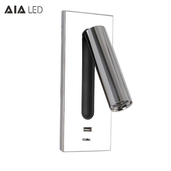 Embed mounted usb bedside wall light LED bed wall lamp/Interior led headboard reading wall light