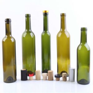 750ml Dark Green Wine Bottle With Cork Cap Super Flint Glass Material For Market