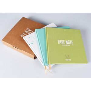 Pretty Bound Hardcover Notebook , Art Paper Stamping Dot Grid Notebook