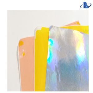 Waterproof Holographic Vinyl Eggshell Sticker Paper , Custom Tamper Evident