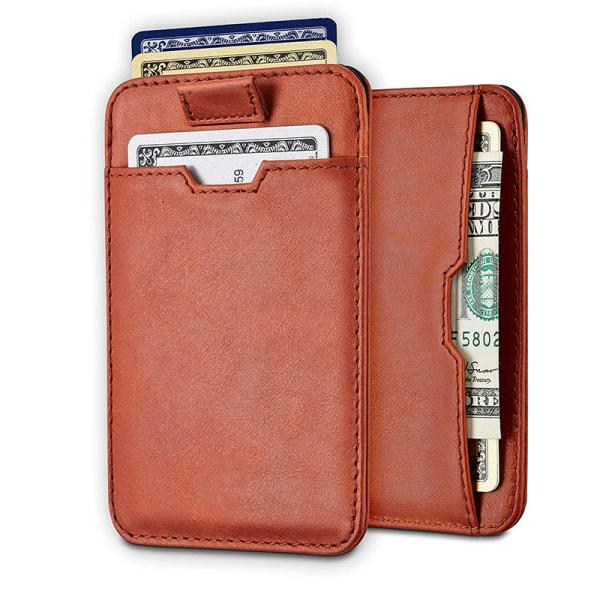 Fashion Style Rfid Blocking Men's Pu Leather Wallet with Zipper and Card Holder