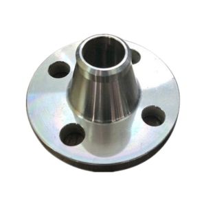 China Weld Neck Flange Stainless Steel Flange Custom Silver ASTM / ASME Forged Steel Flanges Long Type on sale