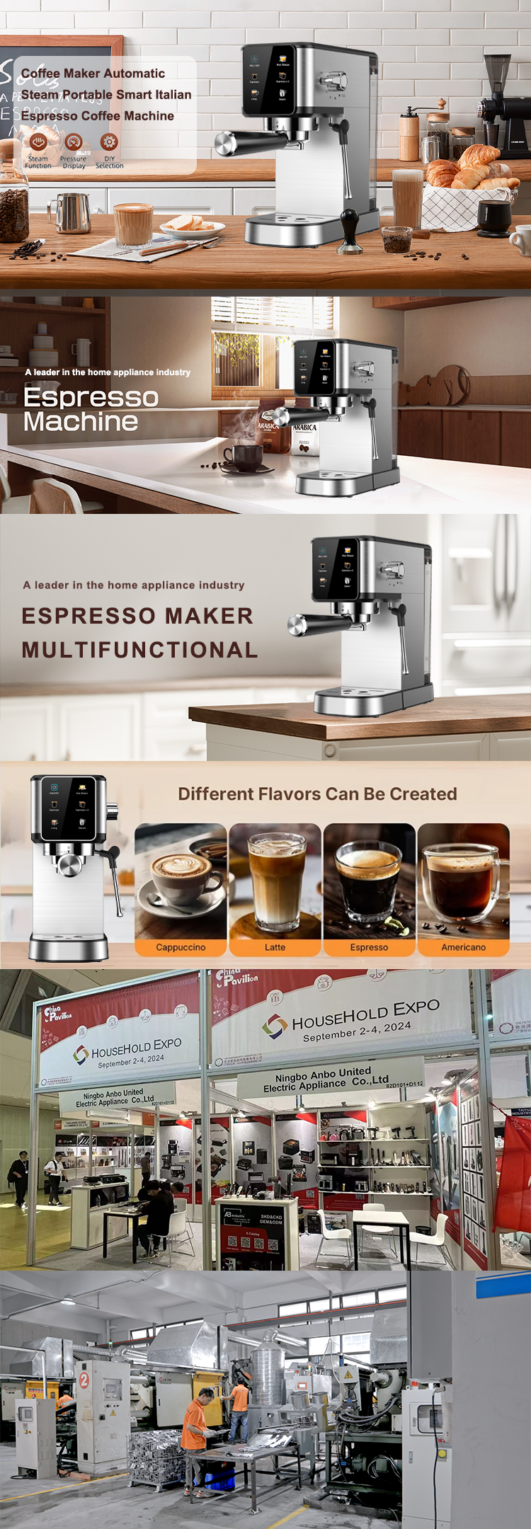 Automatic Digital Home Thermoblock Heating Expresso Coffee Maker
