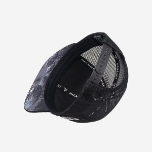 Pre Curved Visor Black Trucker Cap Gorra Mesh 3d Embroidery Trucker Hats Custom