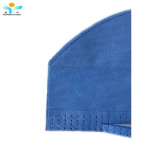 Surgical Disposable Hair Net Cap Spunlace Polypropylene Fabric Tie On