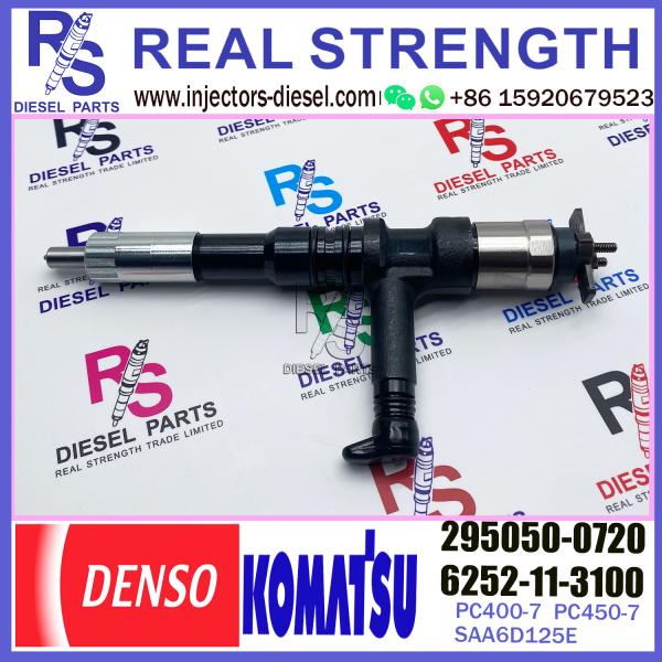 For KOMATSU SAA6D125E excavator PC400-7 PC450-7 injector 6252-11-3100 295050-0720