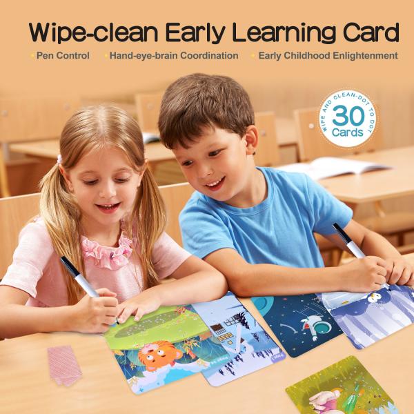 Quality Dot To Dot Learning Wipe Clean Flash Cards For 3-4 Year Old for sale